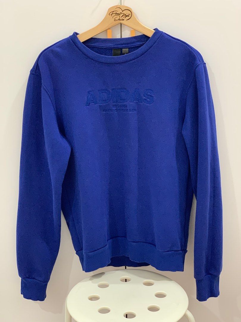 Royal blue clearance adidas sweatshirt
