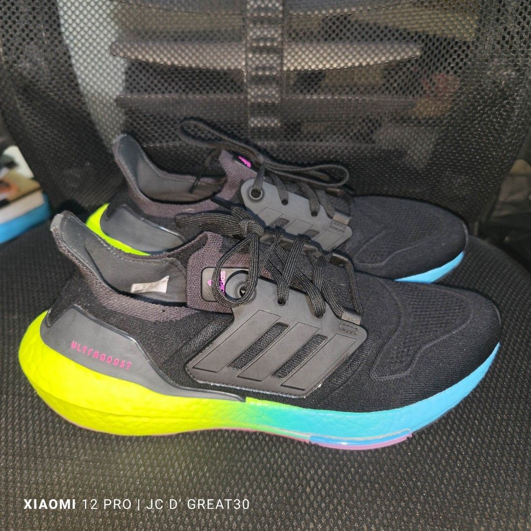 adidas UltraBoost 22 Black Multicolor Gradient Mens, Men's Fashion,  Footwear, Sneakers on Carousell