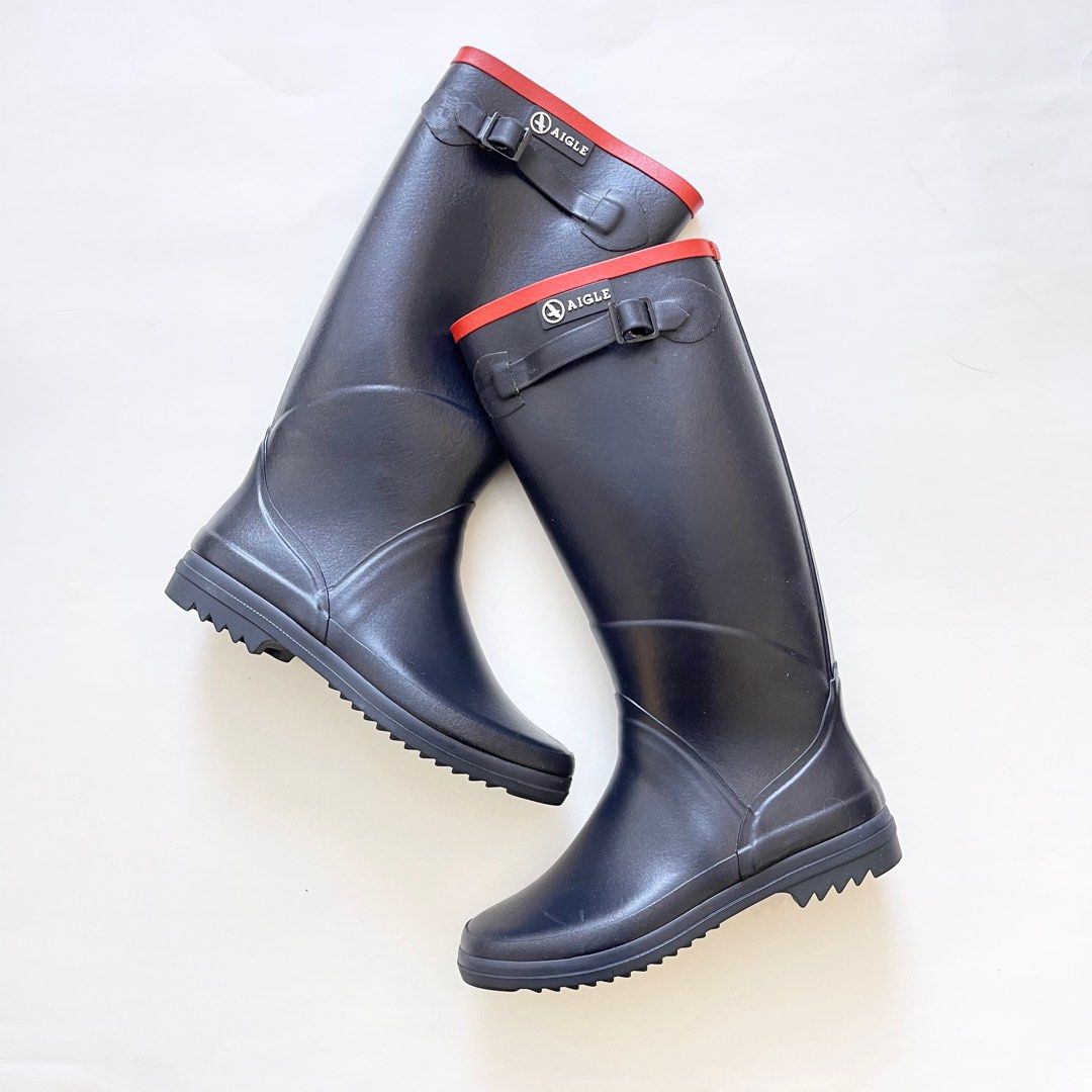 Aigle Chantebelle ML Marine Rain Boots EU37 with Box, 女裝, 鞋, 靴