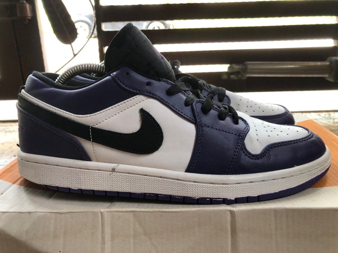jordan 1 purple white low