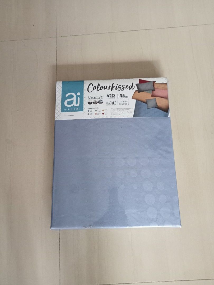 Akemi super single bedsheet, Furniture & Home Living, Bedding & Towels