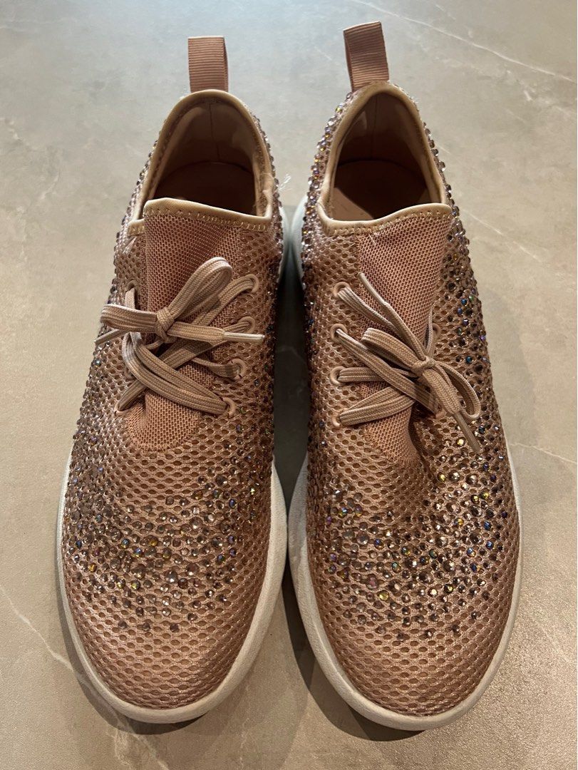 Aldo rose top gold sneakers