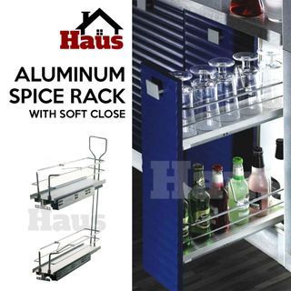 Alu Spice Rack with Soft Close