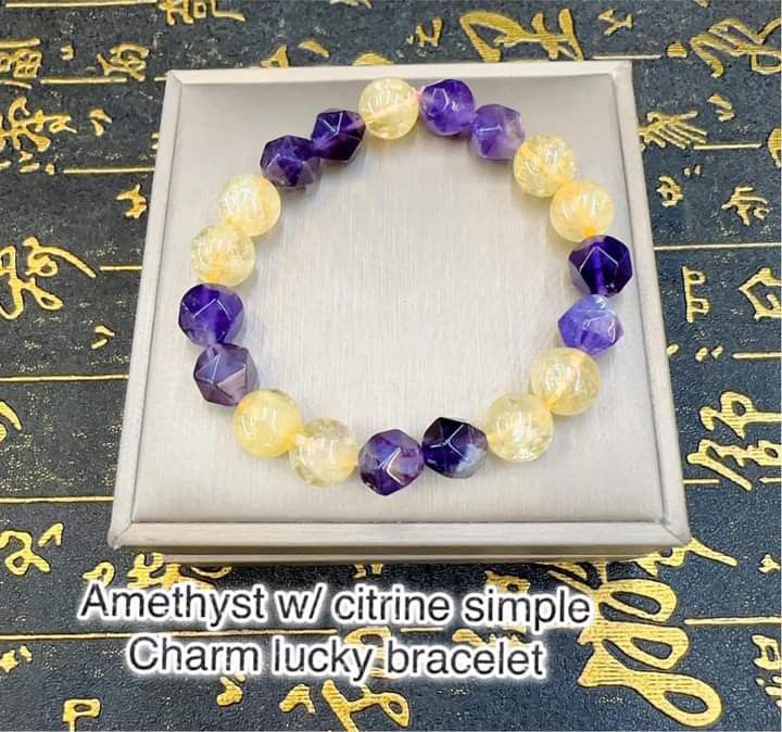 Amethyst with citrine simple bracelet Women s Fashion Jewelry