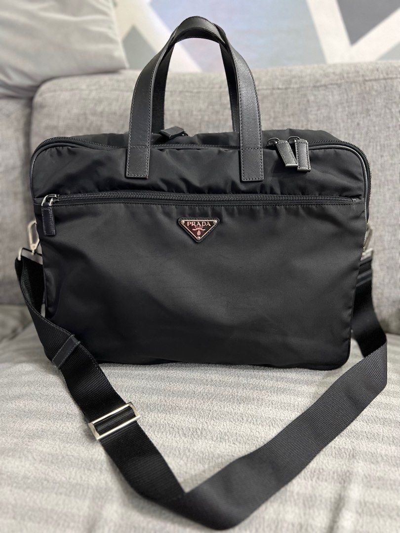 Prada DOCUMENTS /LAPTOP BAG, Luxury, Bags & Wallets on Carousell