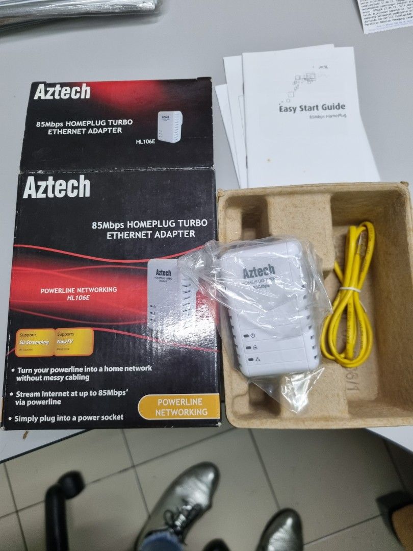 Aztech Ethernet Homeplug, Computers & Tech, Parts & Accessories, Networking  on Carousell