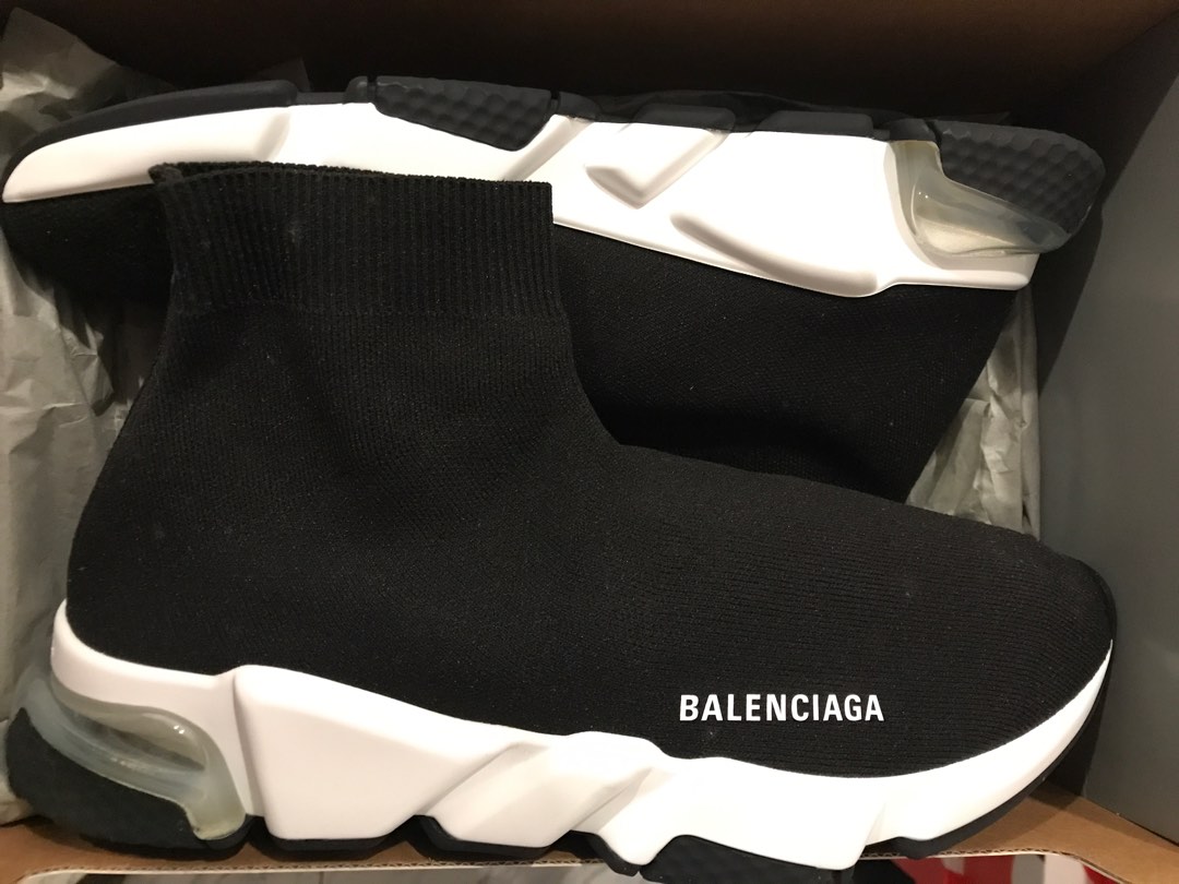 White balenciaga online speed trainer