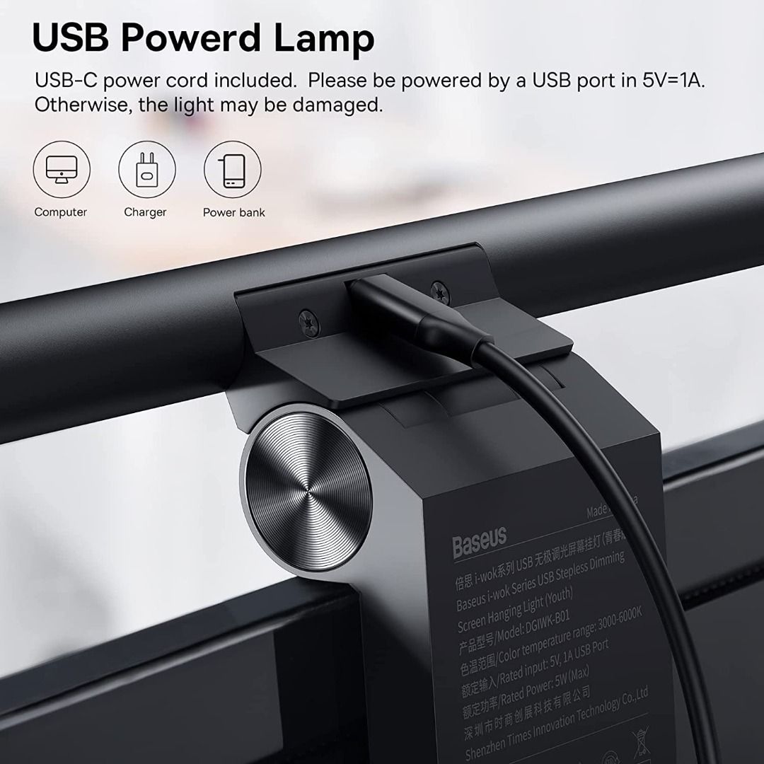 Baseus Monitor Light Bar Monitor Lamp with Touch Control Dimmable
