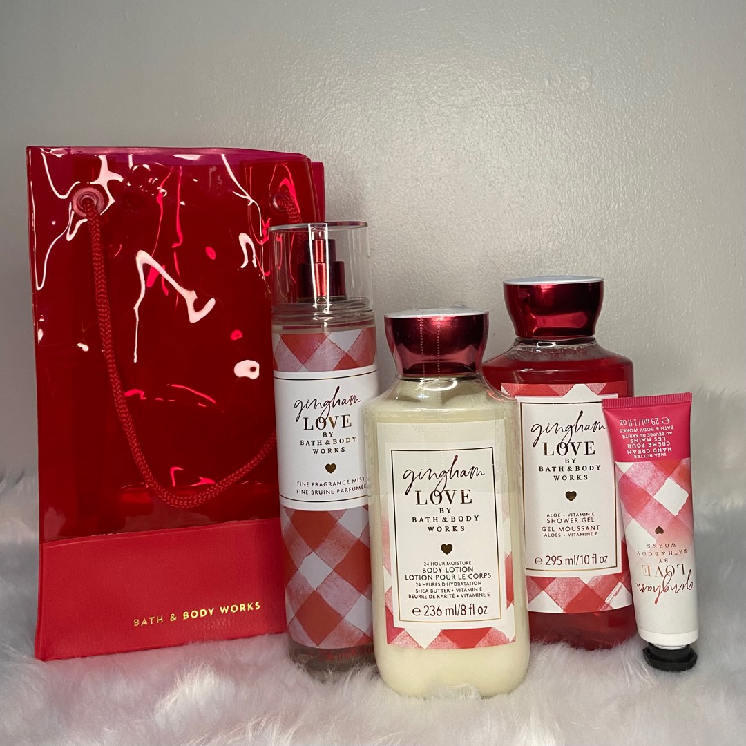 Bath and Body Works GINGHAM LOVE Gift Set Fragrance Mist Body Lotion