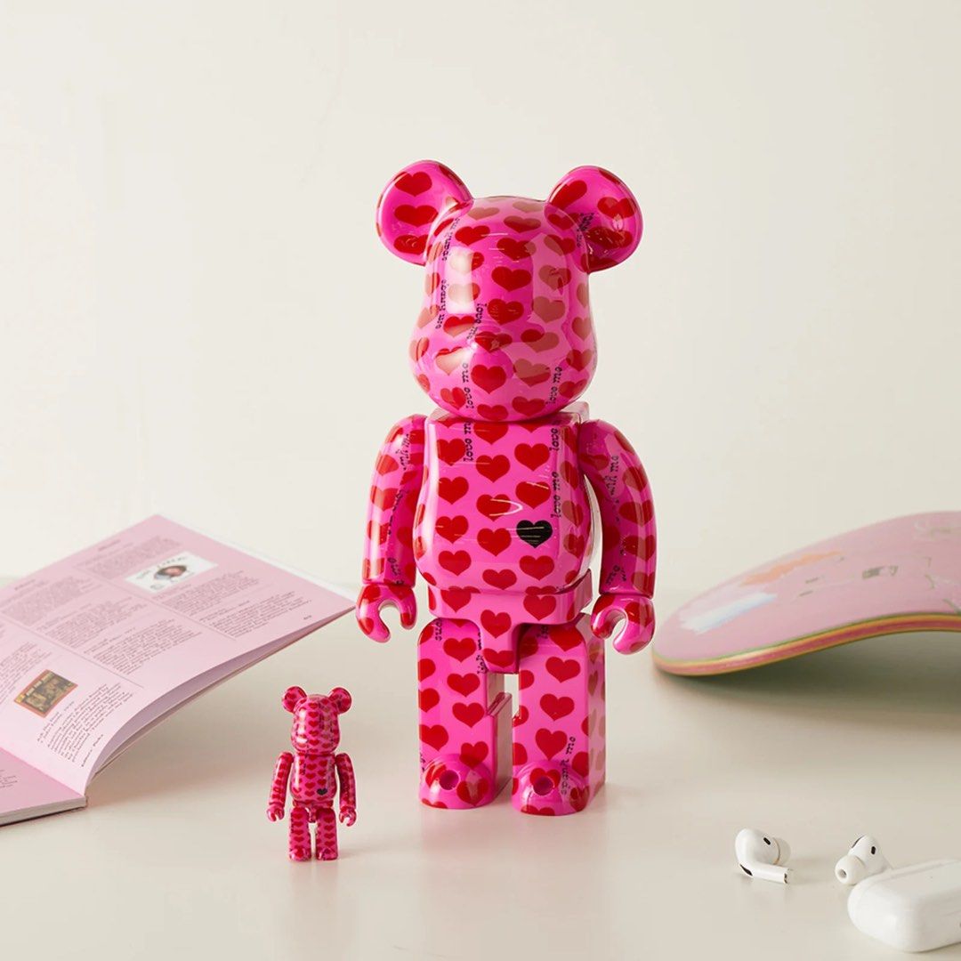 BE@RBRICK Pink Heart 100％ & 400％ - ゲーム・おもちゃ・グッズ