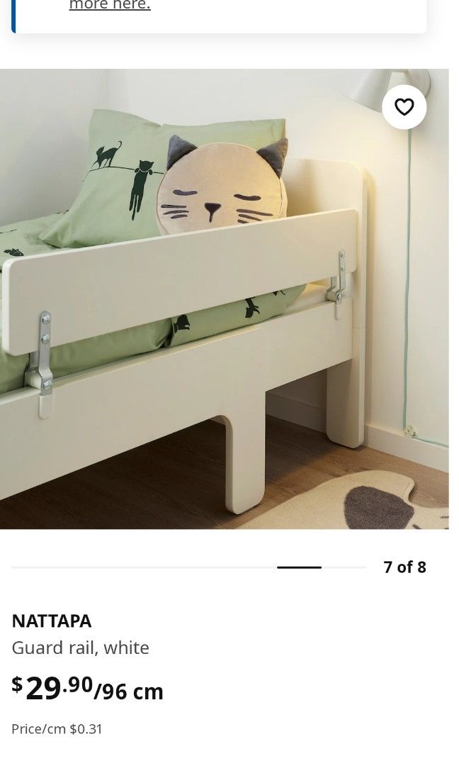 Bed Guard rail Ikea Nattapa Babies Kids Baby Nursery Kids