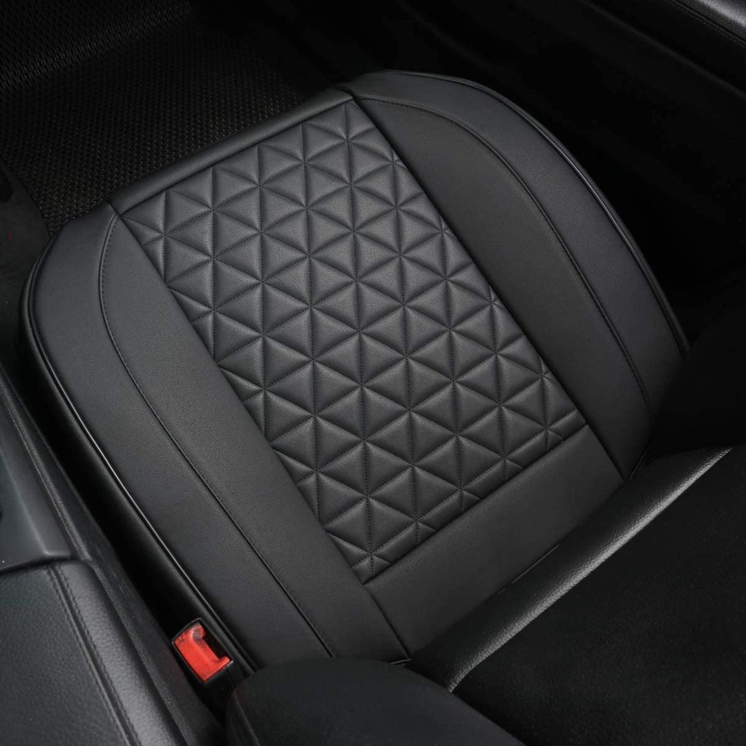 Black Panther Luxury PU Leather Car Seat Cover Protector for Front Seat  Bottom,Compatible with 90% Vehicles (Sedan SUV Pickup Mini Van) Piece, Black (21.26×20.86 Inches), Car Accessories, Accessories on Carousell
