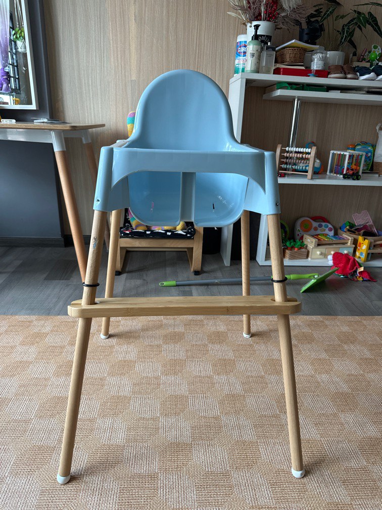 Blue ikea outlet high chair