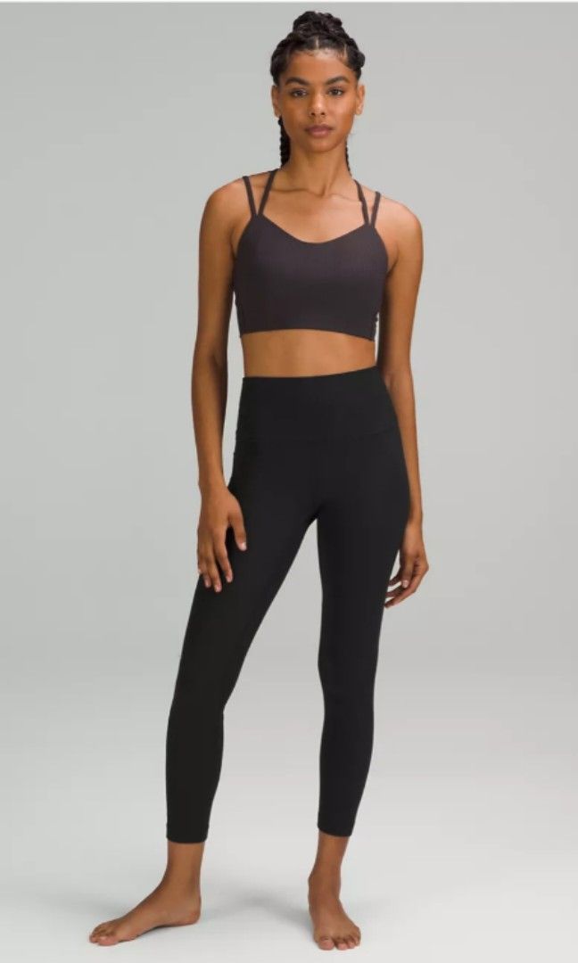 BN Lululemon aligns high-rise ribbed leggings 25 Black Size 6, Women's  Fashion, Activewear on Carousell