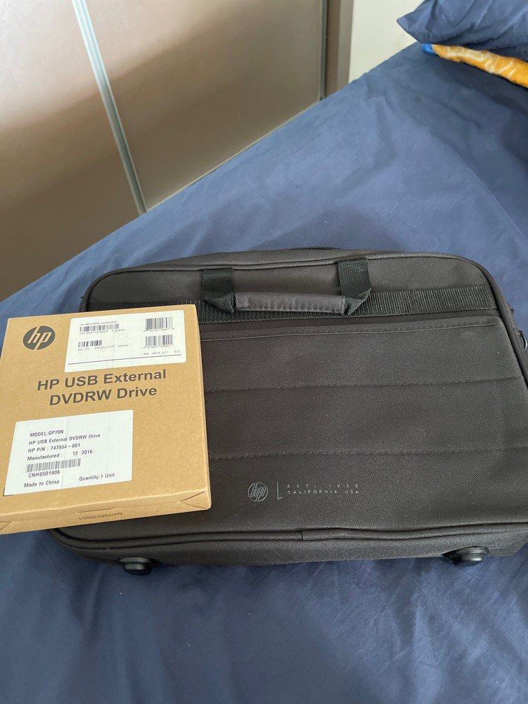 Brand New HP laptop bag and HP external DVDRW Drive, Everything Else on