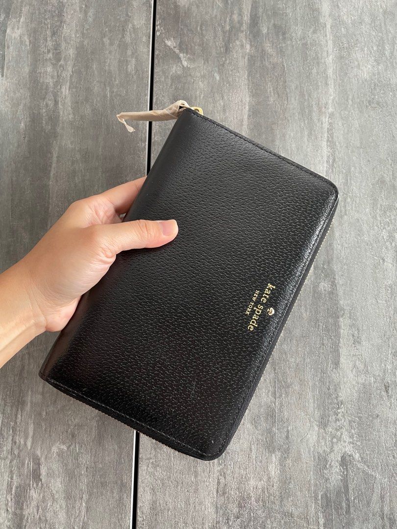 Kate spade grand street leather zip around travel wallet & clutch store