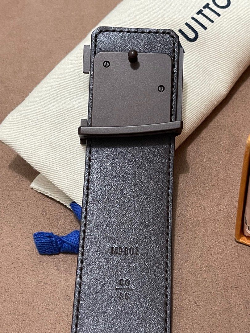 New Louis Vuitton Initiales Mens 40mm Belt M9807 Size 95-38 Damier