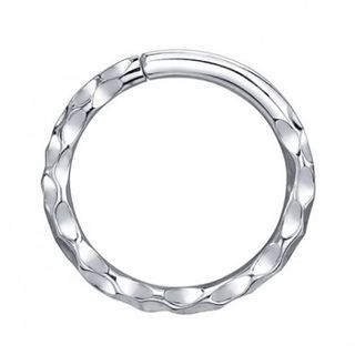 BVLA - Hammered Seam Ring - White Gold