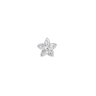 BVLA - Tiny Hibiscus Threadless End - White gold