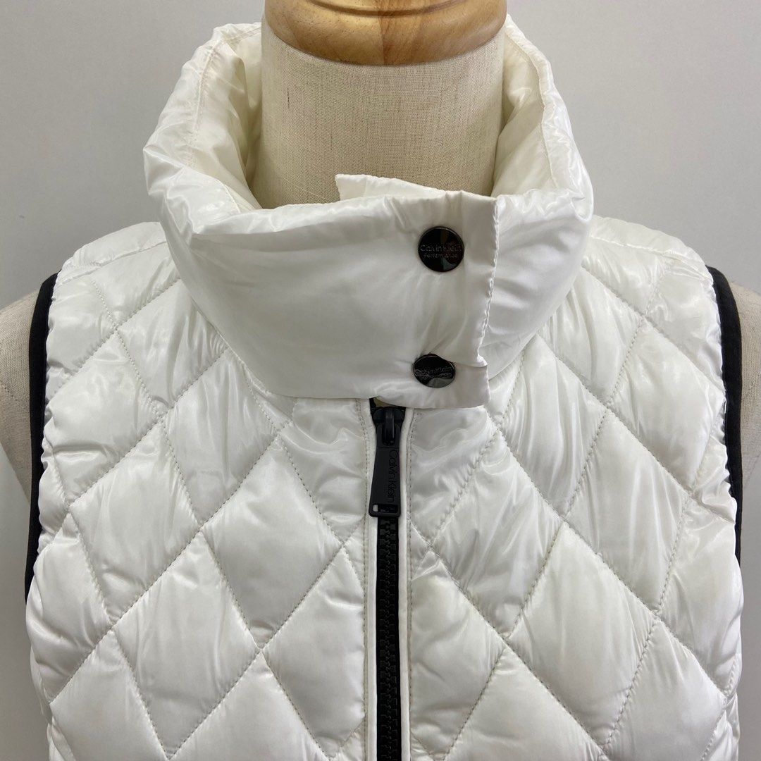 Calvin klein white puffer vest store