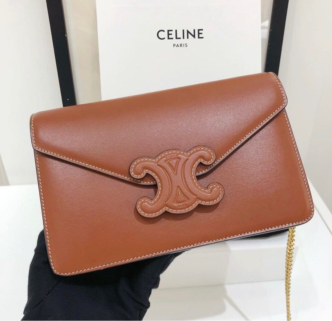 CELINE Triomphe Shoulder Bags (10J733DPV) in 2023