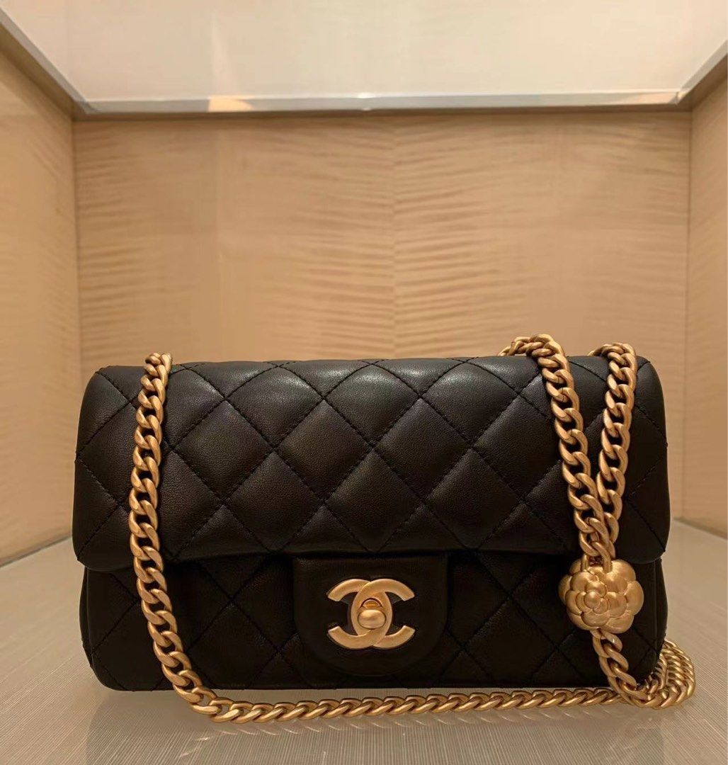 Chanel 23s 23p 山茶花調節扣cf20 classic flap 20cm, 名牌, 手袋及銀包- Carousell
