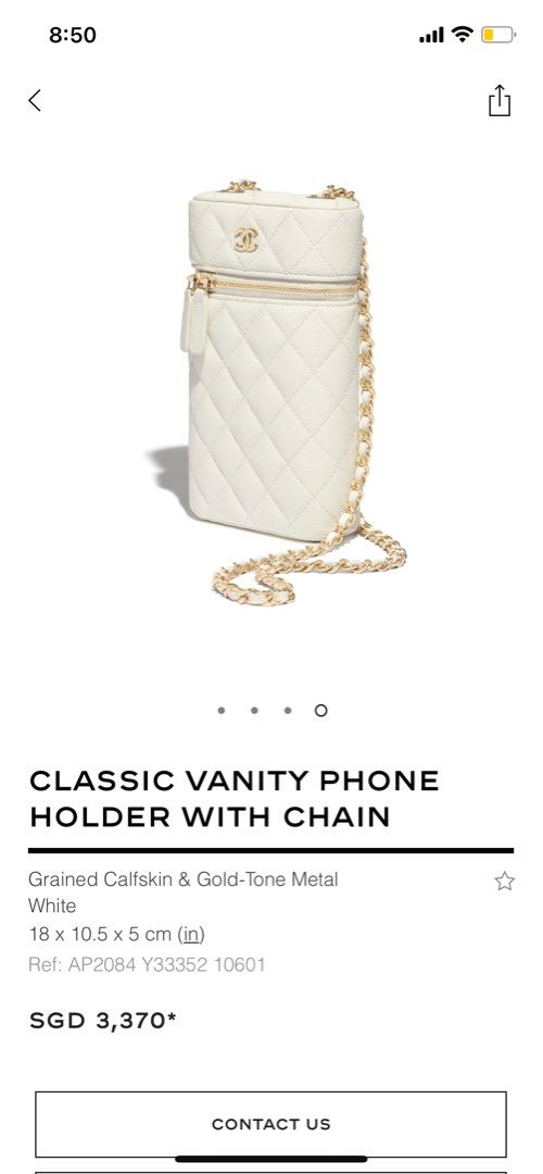 Chanel CLASSIC VANITY PHONE HOLDER WITH CHAIN