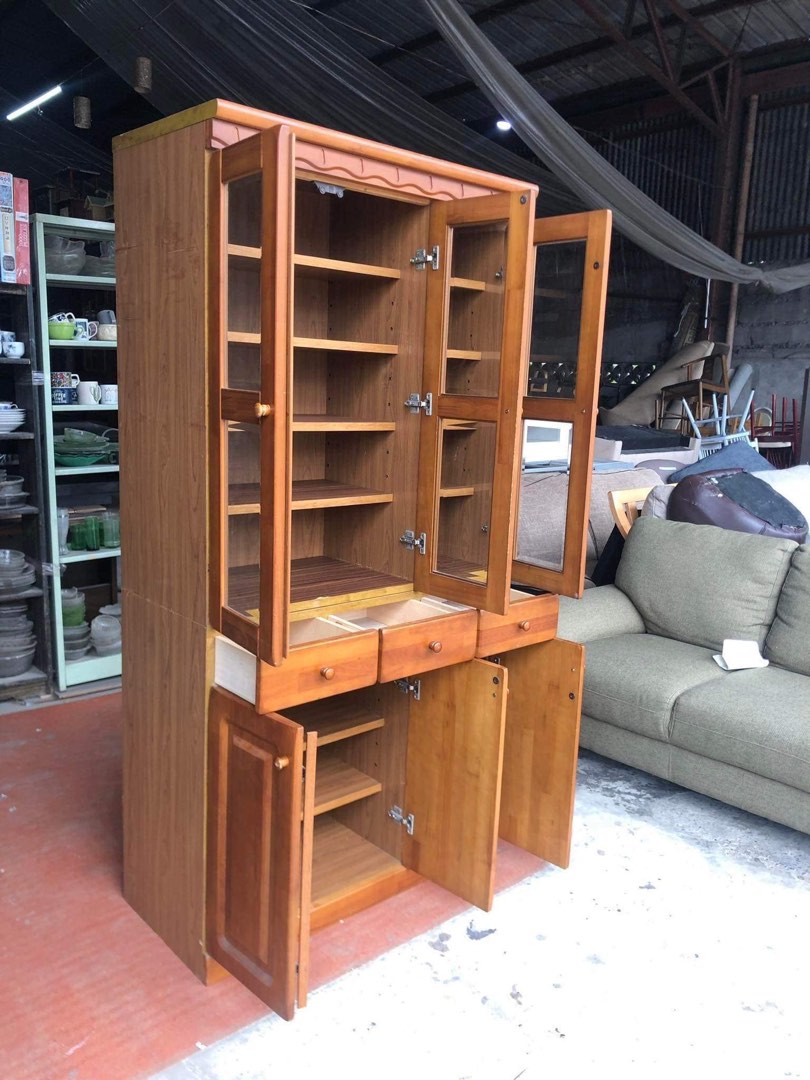 Classic wooden display 35L x 18W x 71H inches Solid wood doors