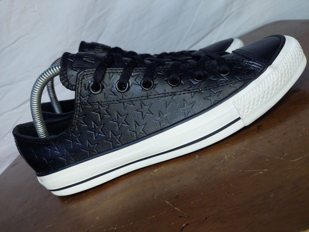 Converse leather all over star design size 8 men 9 women Women s