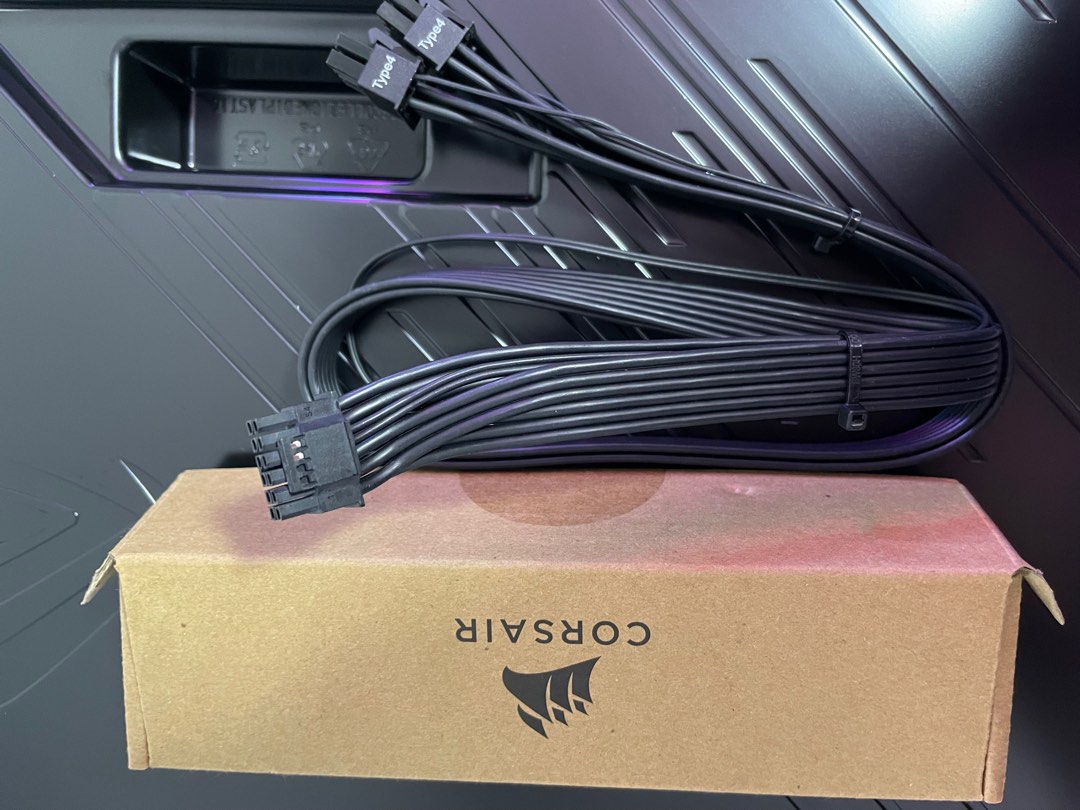 Corsair 600W PCIe 5.0 12VHPWR Type-4 PSU Power Cable, Computers & Tech ...