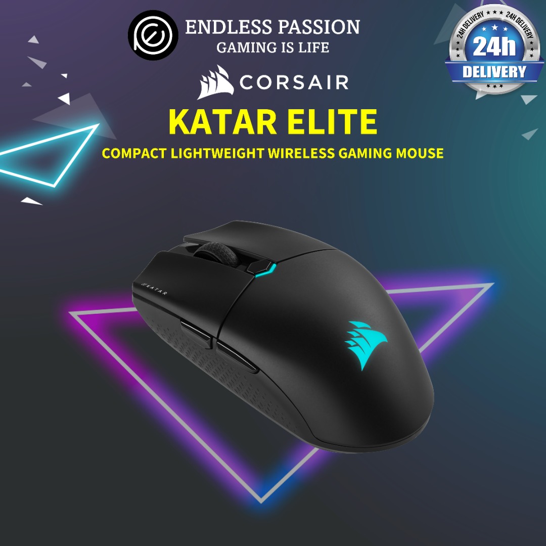 Corsair KATAR ELITE Wireless Gaming Mouse, Computers & Tech, Parts