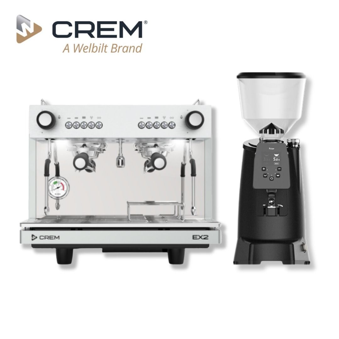 CREM 2 Group Espresso Machine and Grinder, Commericial Cafe Machine and ...