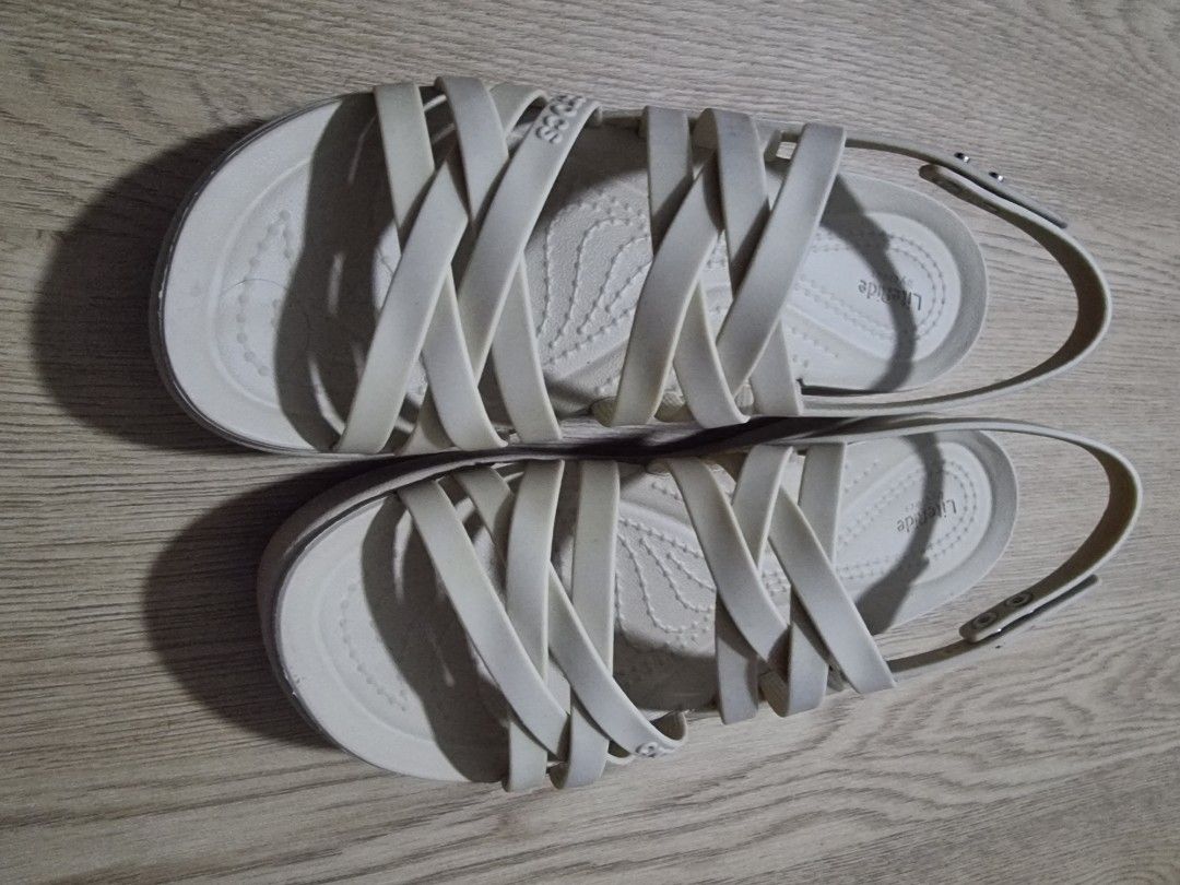White wedge sandals size sale 6