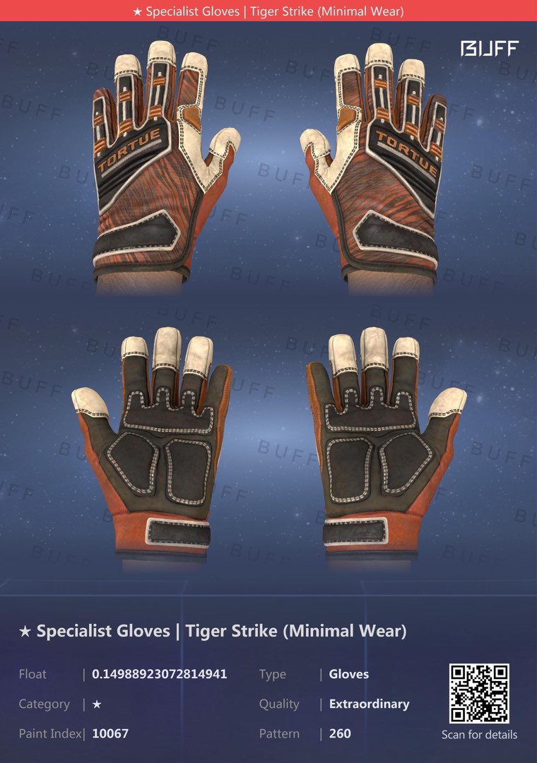 CSGO specialist glove Tiger strike, Video Gaming, Gaming Accessories