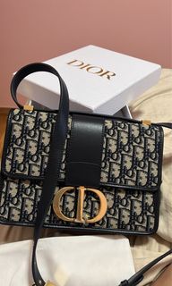 SOLD/LAYAWAY💕 Dior Montaigne 30 Beige Crinkled/Patent Leather Gold  Hardware. Made in Italy. With tag, dustbag & certificate of authenticity  from