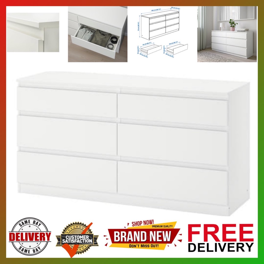 Ikea Drawer, dressers, Brand new, Free delivery, KULLEN Chest of 6