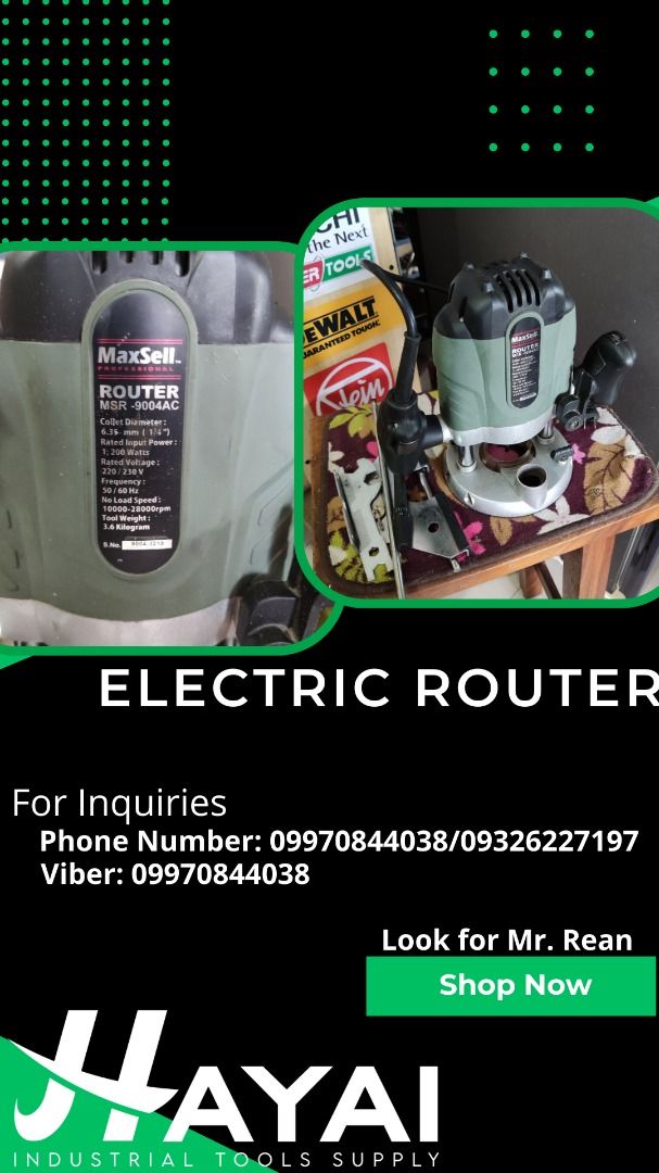 Electric Router, Commercial & Industrial, Industrial Equipment on Carousell