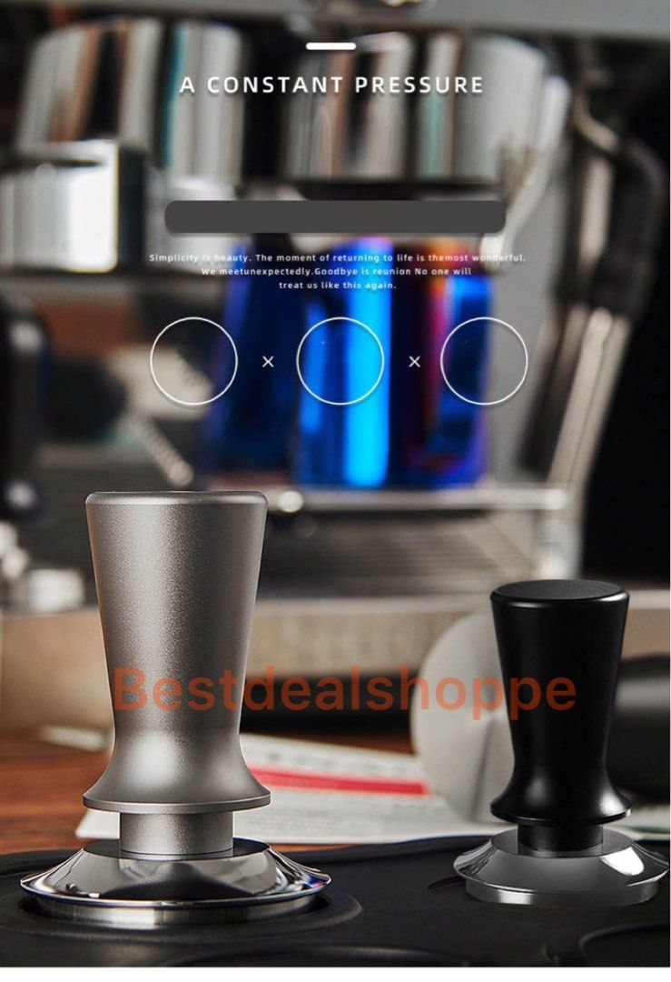 51/53/58mm Espresso Tamper Hand Pressing Spring Loaded Elastic Coffee  Tamper USA