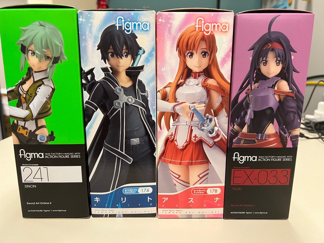 Figma Sword Art Online Kirito Asuna Yuuki Sinon SAO Hobbies Toys