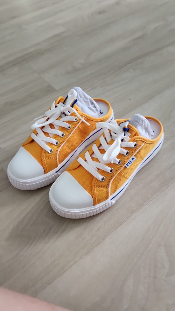 White and orange filas sale