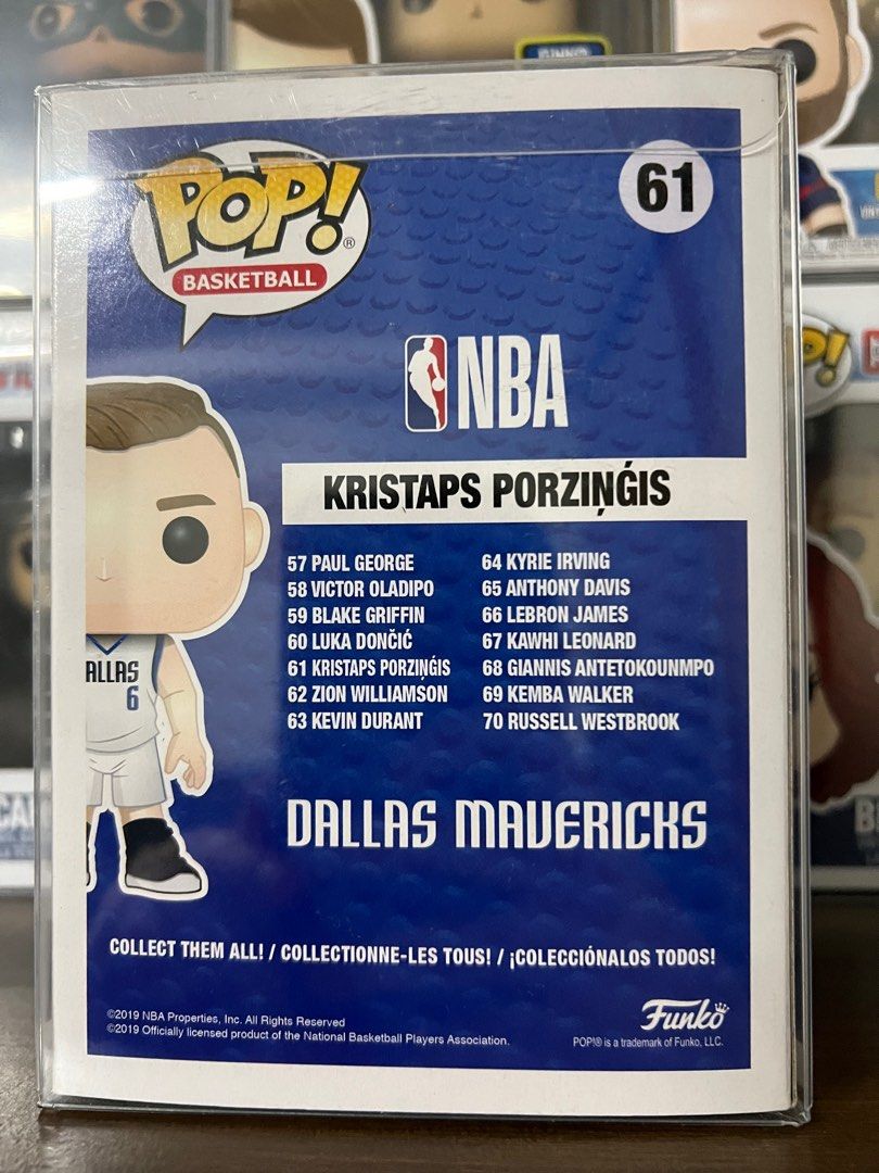 Funko Pop NBA Kristap Porzingis (Category: Designer & Blind Box Toys) located in San Juan City. Submitted by kmdriven34 (Listing ID 1226489177, Image 3). Description: 9-9.5/10 Includes soft protector Located at San Juan City Delivery fee to be shouldered by the buyer Cash only. No trades..