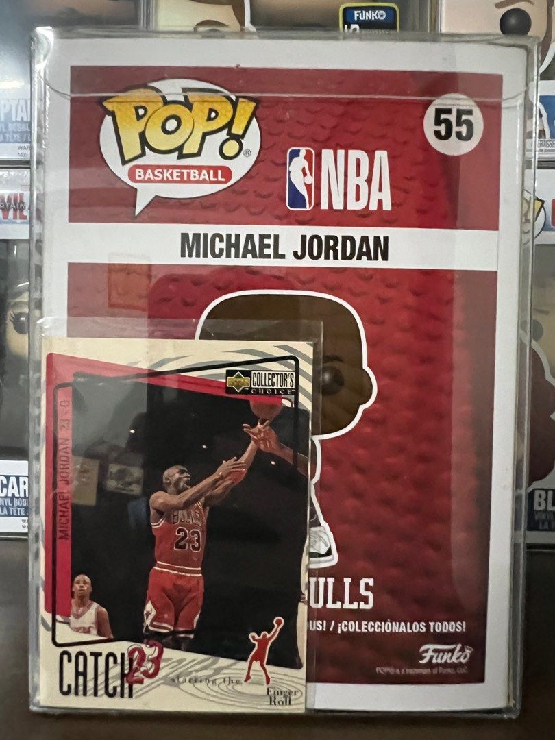 Funko Pop NBA Michael Jordan (Category: Designer & Blind Box Toys) located in San Juan City. Submitted by kmdriven34 (Listing ID 1226486053, Image 3). Description: 9-9.5/10 Includes soft protector + NBA Card Located at San Juan City Delivery fee to be shouldered by the buyer Cash only. No trades..
