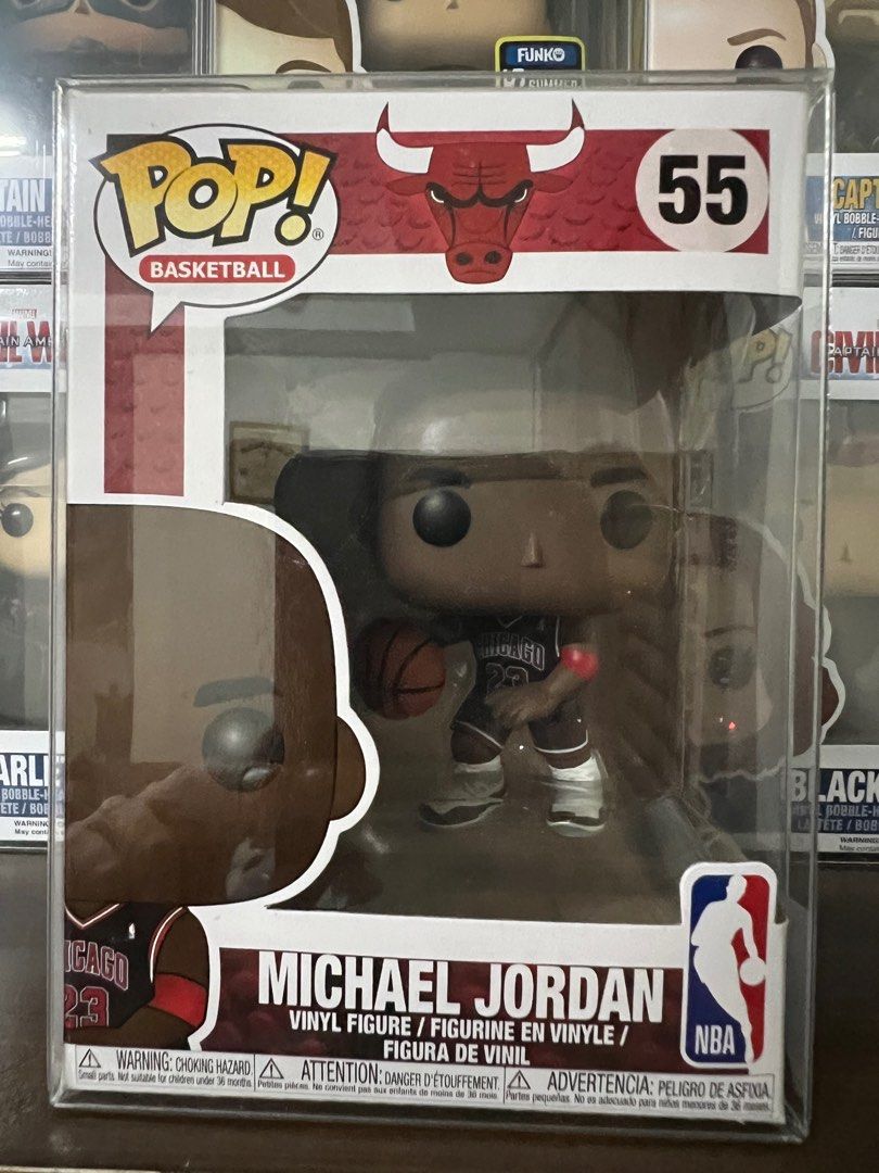 Funko Pop NBA Michael Jordan (Category: Designer & Blind Box Toys) located in San Juan City. Submitted by kmdriven34 (Listing ID 1226486053, Image 1). Description: 9-9.5/10 Includes soft protector + NBA Card Located at San Juan City Delivery fee to be shouldered by the buyer Cash only. No trades..