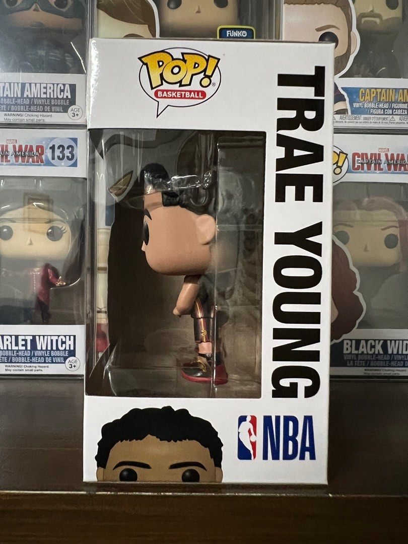 Funko Pop NBA Trae Young OG (Category: Designer & Blind Box Toys) located in San Juan City. Submitted by kmdriven34 (Listing ID 1226492735, Image 2). Description: 9-9.5/10 Includes soft protector Located at San Juan City, Pinaglabanan st. Delivery fee to be shouldered by the buyer Cash only. No trades..