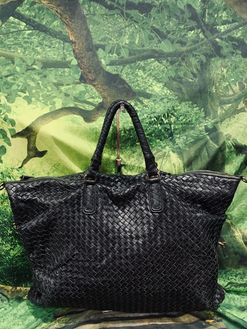 Woven tote bag 2025 leather
