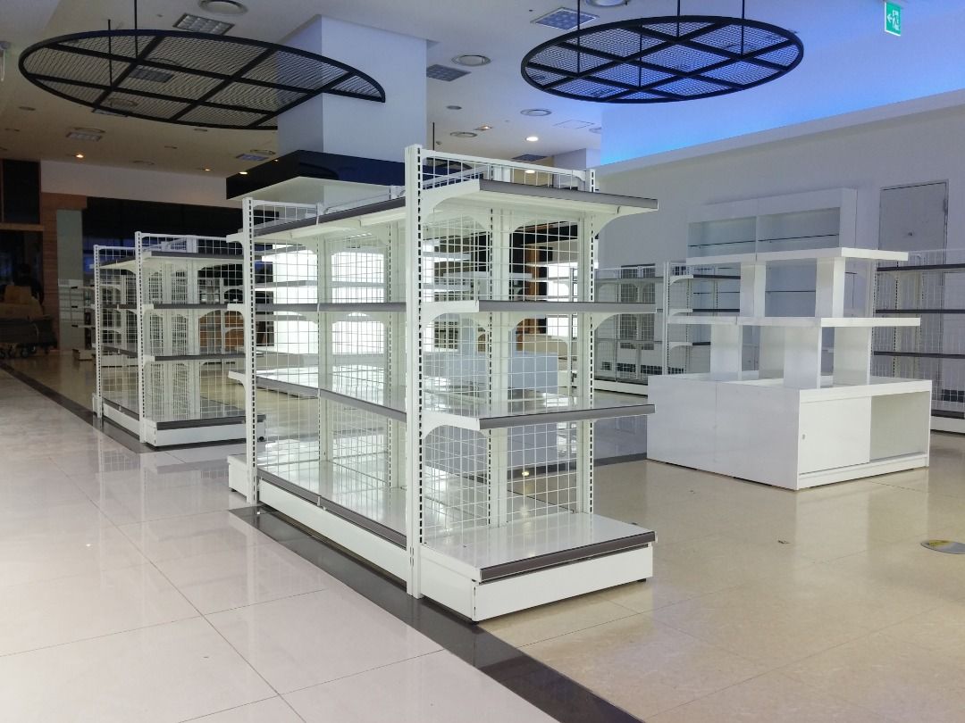 Gondola Grocery Store Shelving Powder Coated, Furniture & Home Living