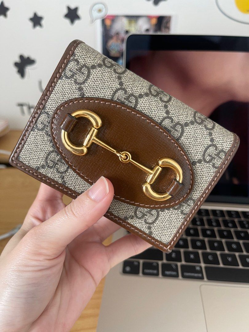 Gucci Horsebit 1955 wallet with chain in GG Supreme