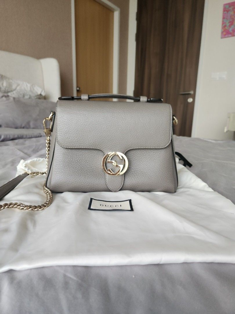 Gucci dollar calfskin interlocking shoulder bag store
