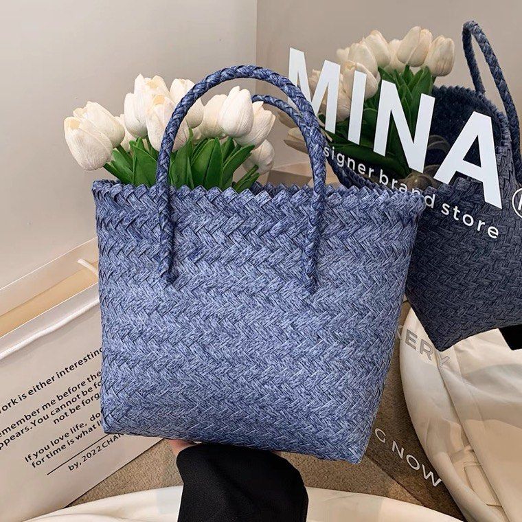 Brand women's handbag 2023 new large capacity vegetable basket