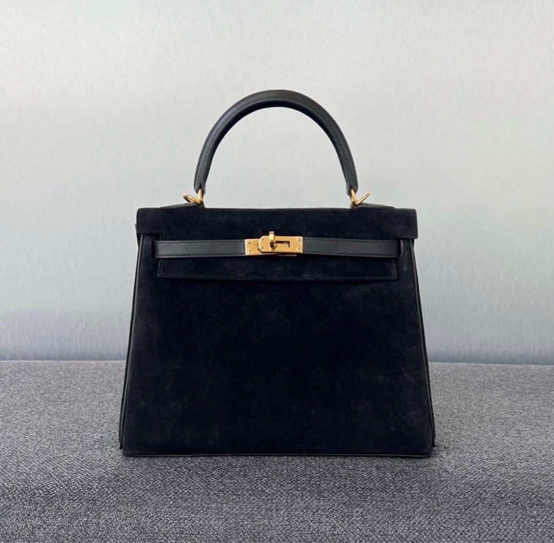 Hermes Kelly 25 Black Epsom GHW, Luxury, Bags & Wallets on Carousell